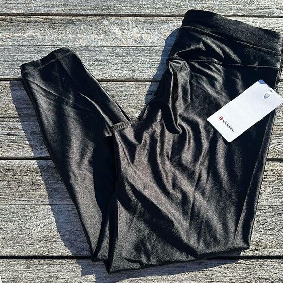 Lululemon Satin Shine‎ High-Rise Tight 25" Black size 12 NWT - Picture 2 of 6